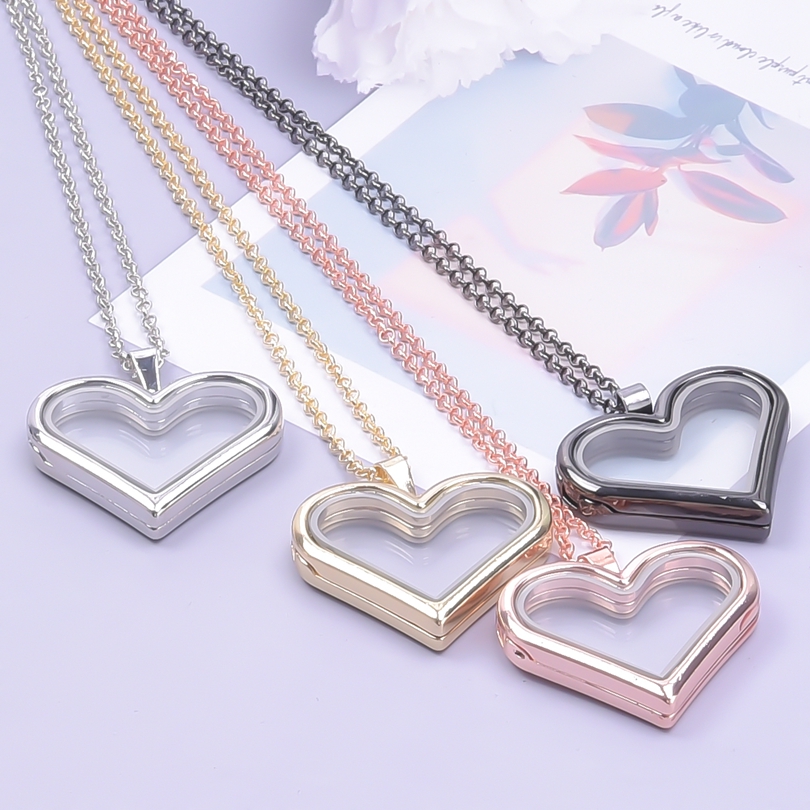 1Pc Y2K Girl Sweet Love Heart  - Heart Locket Necklace Photo 评论和价格