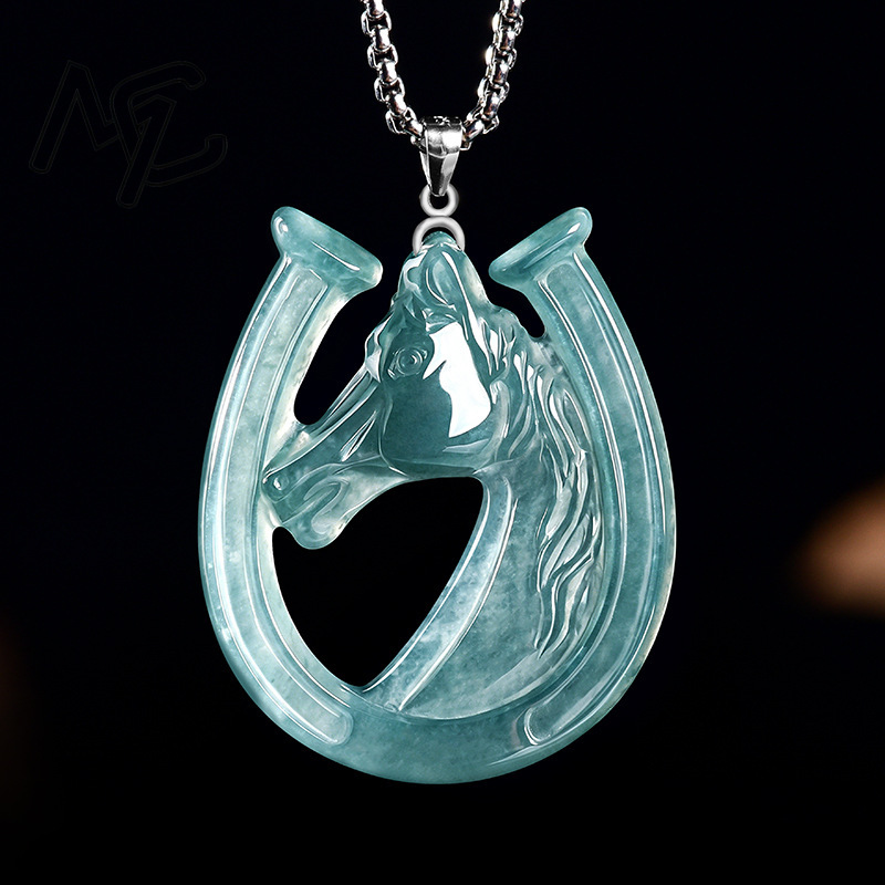 S925 Silver Natural Blue Water - Necklaces 评论和价格