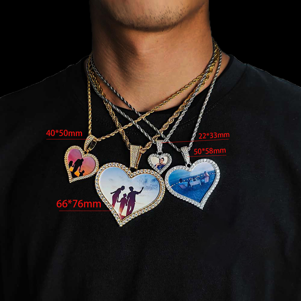 Hip Hop Heart Locket Necklace  - Heart Locket Necklace Photo 评论和价格