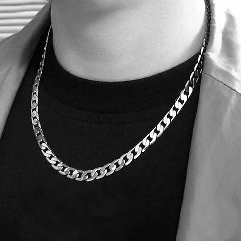 925 Sterling Silver Necklace F - Cuban Link Chain 12Mm 评论和价格