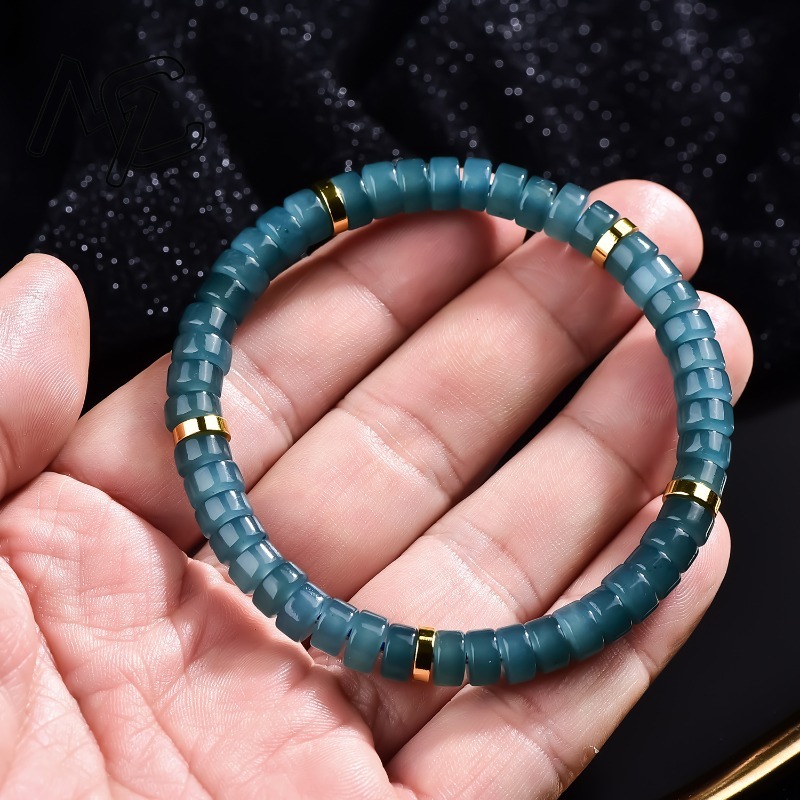 Natural Jadeite Blue Water Aba - Bracelets 评论和价格