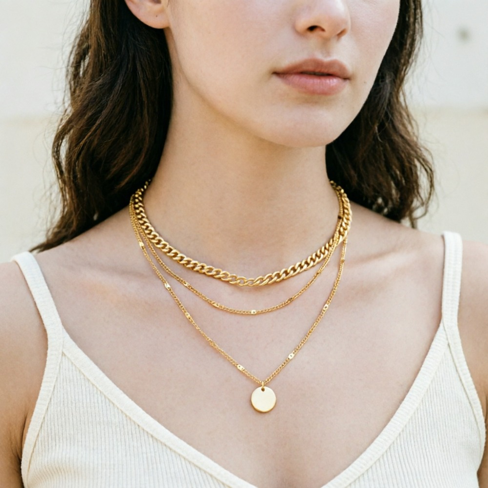 Aesthetic Fashion Retro Vintag - Layered Pendant Necklace Aesthetic 评论和价格