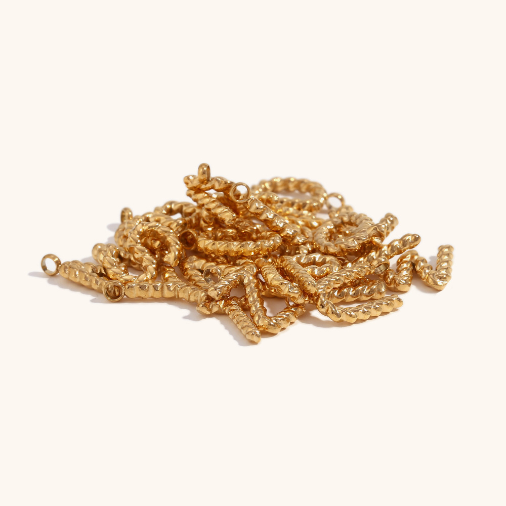 Personalized 3d Letter Necklac - Initial Letter Necklace 18K Gold 评论和价格