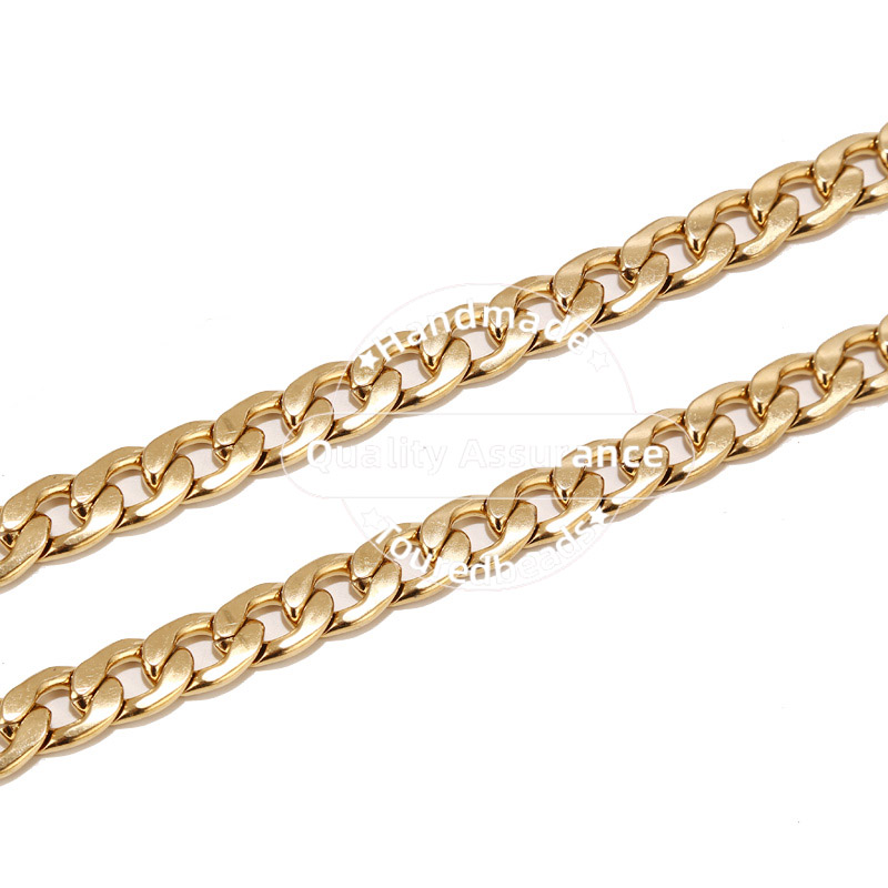 1m Gold Tone 12mm Width Heavy  - Cuban Link Chain 12Mm 评论和价格