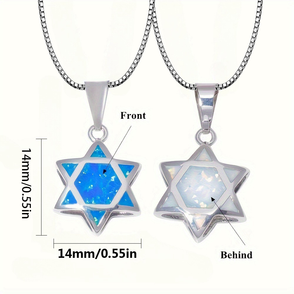 Star of David Opal Pendant Nec - Necklaces 评论和价格