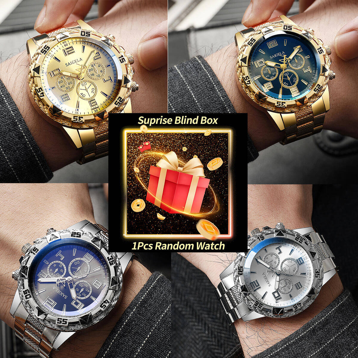 1PC Surprise Mystery Watch Bli - Watch Accessories 评论和价格