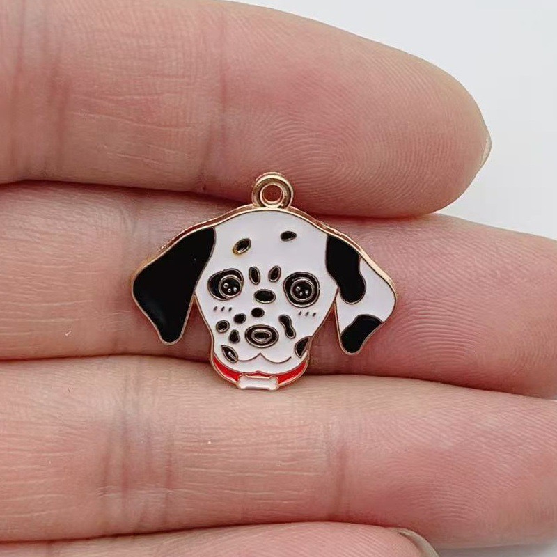 12pcs cartoon pet spotted dog  - Earrings 评论和价格