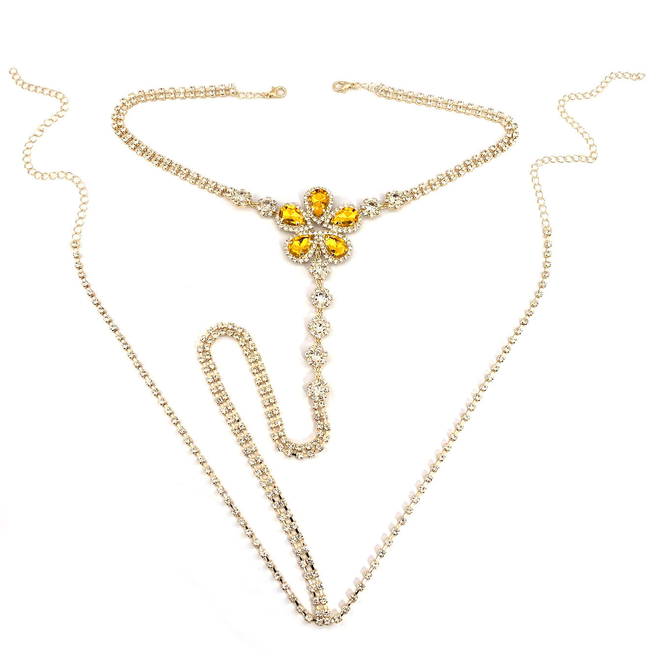 1pc Flower Shaped Sexy Rhinest - Body Jewelry 评论和价格