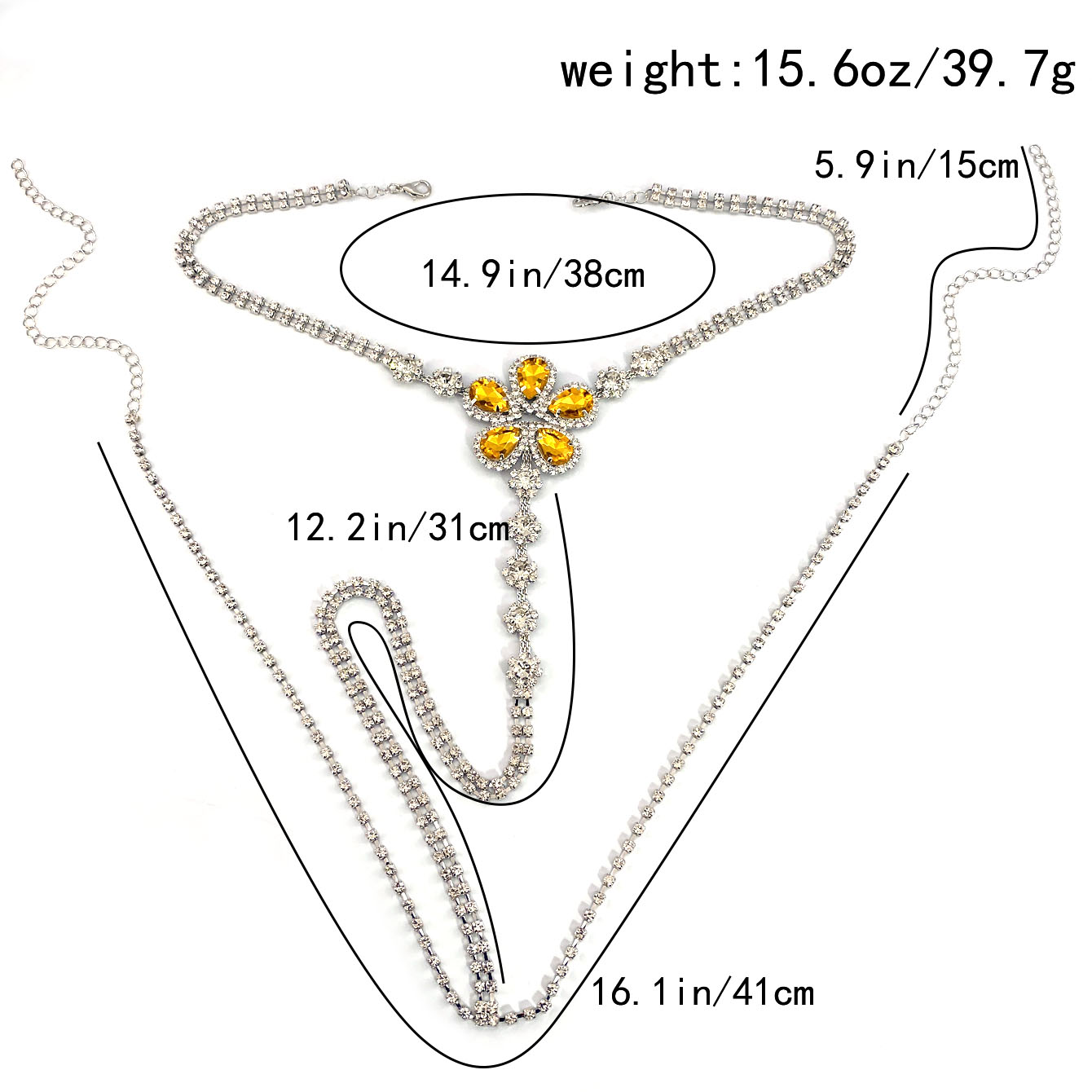 1pc Flower Shaped Sexy Rhinest - Body Jewelry 评论和价格