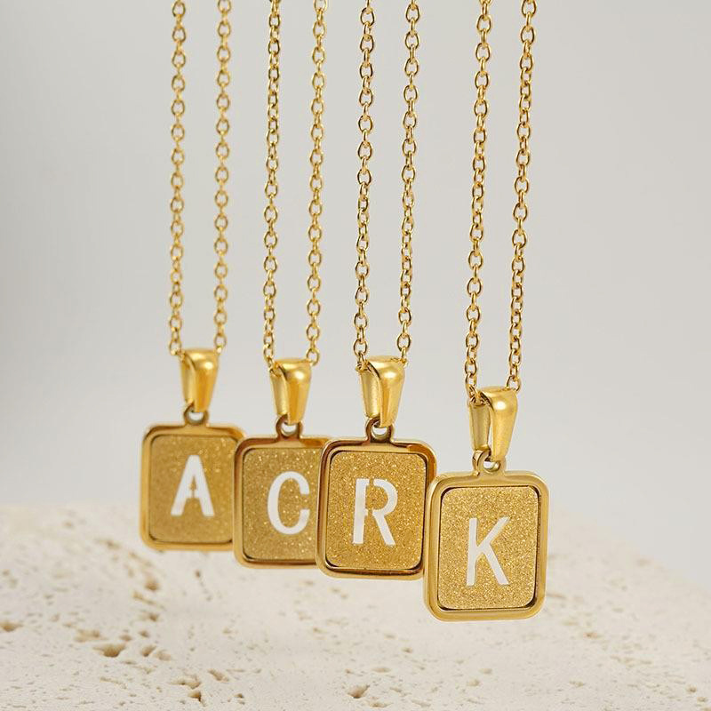 3pcs/ Bag High Quality Chains  - Initial Letter Necklace 18K Gold 评论和价格