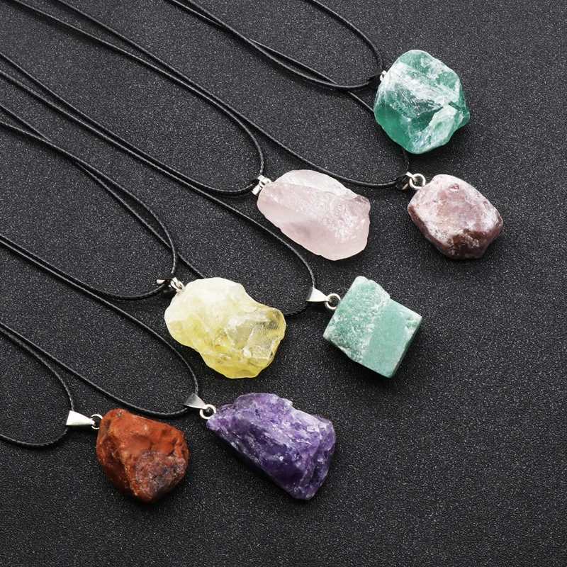 Natural Amethysts Flower Neckl - Crystal Pendant Necklace Natural Stone 评论和价格