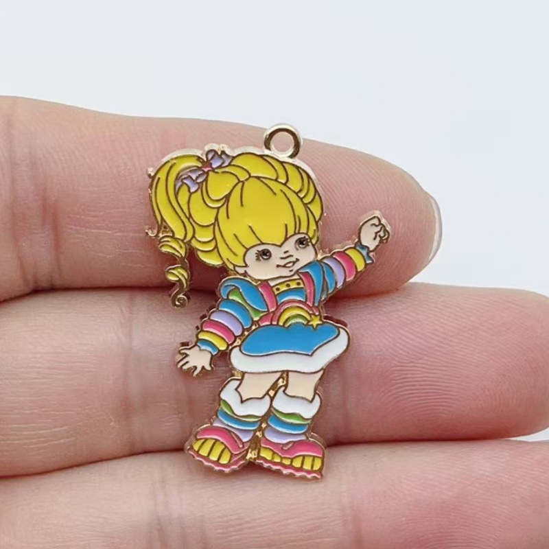 10pcs Cute Little Girl Enamel  - Earrings 评论和价格