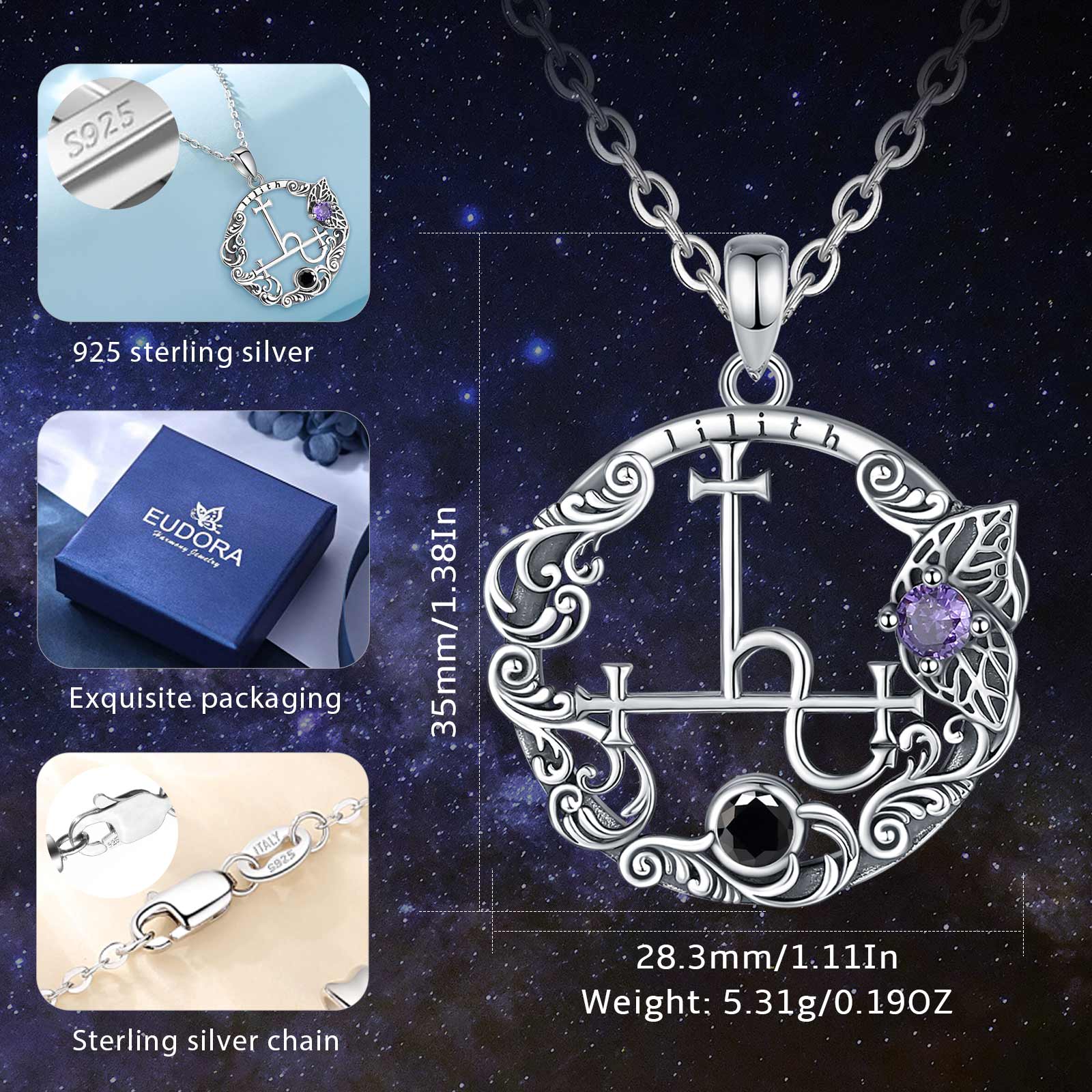 Eudora 925 Sterling Silver Lil - 925 Sterling Silver Chain Necklace Men 评论和价格