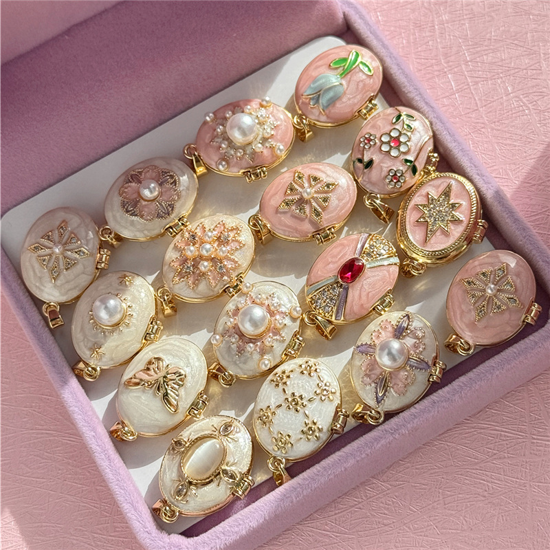 HangZhi Enamel Romantic Pink W - Heart Locket Necklace Photo 评论和价格
