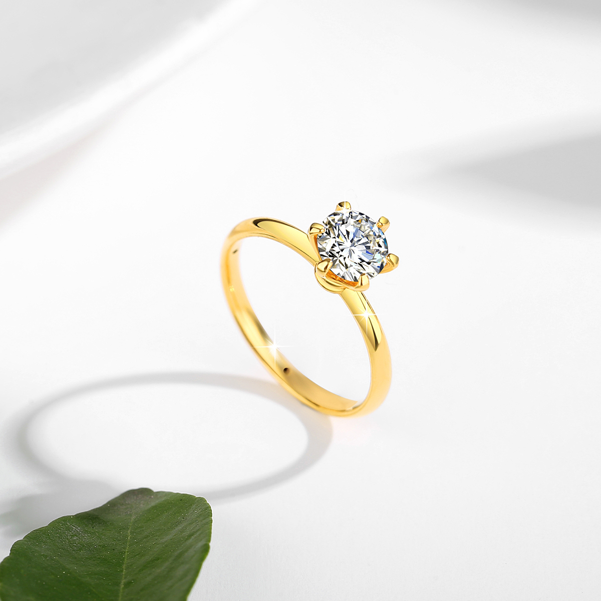 Real Gold 18K Moissanite Rings - Moissanite Engagement Ring 1 Carat 评论和价格