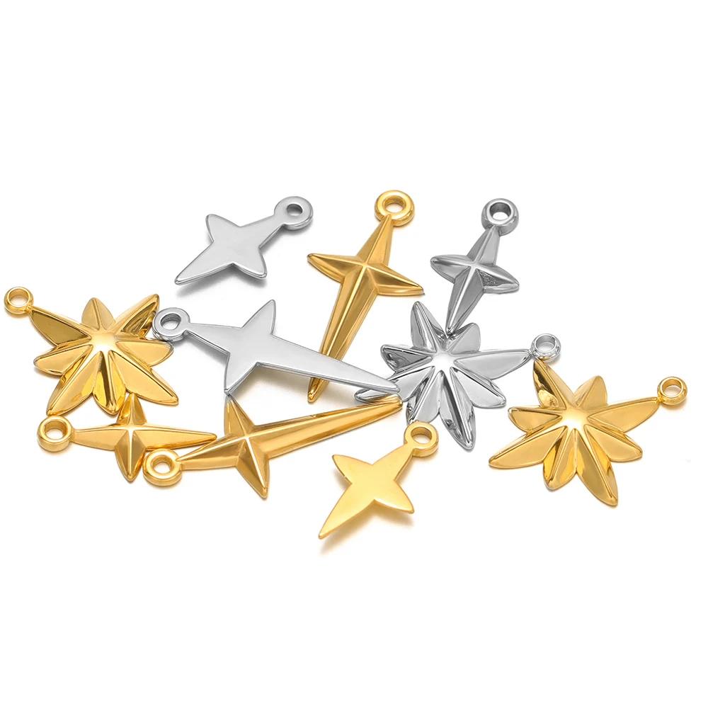 5pcs High Quality Stainless St - Cross Pendant Necklace Gold 评论和价格