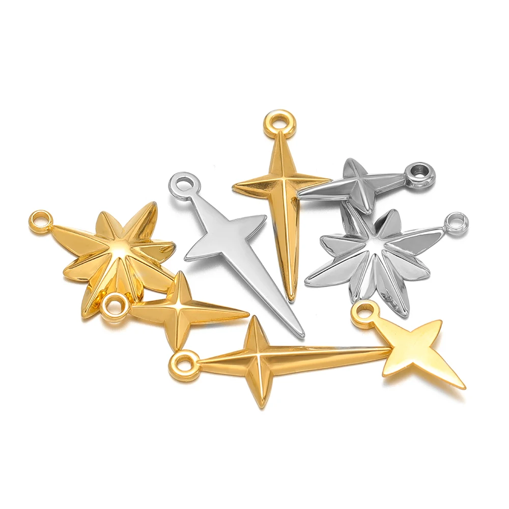 5pcs High Quality Stainless St - Cross Pendant Necklace Gold 评论和价格