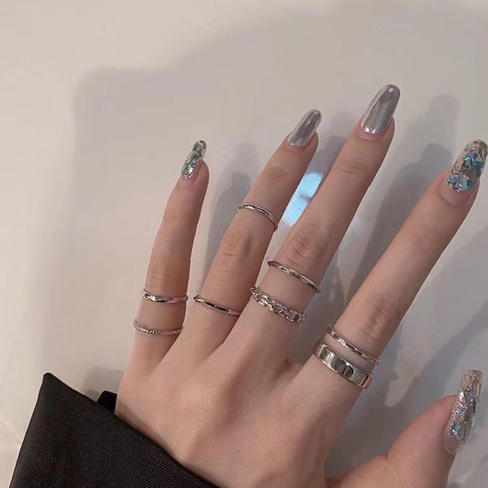 Ladies Hip Hop Ring Set Vintag - Vintage Punk Knuckle Rings Set 评论和价格